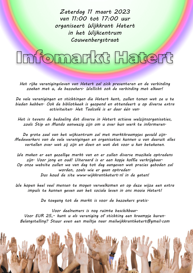 Infomarkt Hatert  –  11 maart 2023